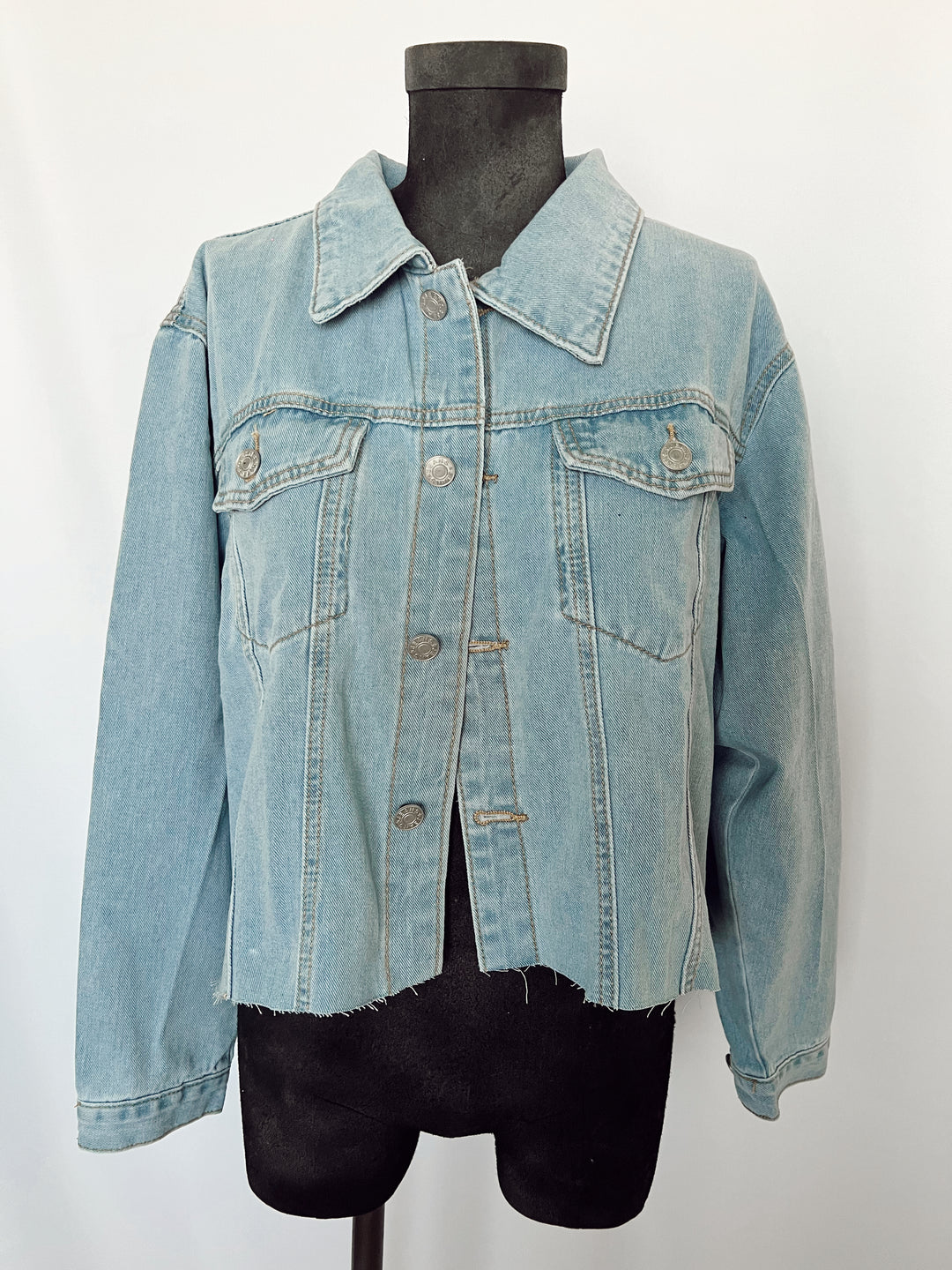 Dallas Fuzzy Letter Star Jean Jacket