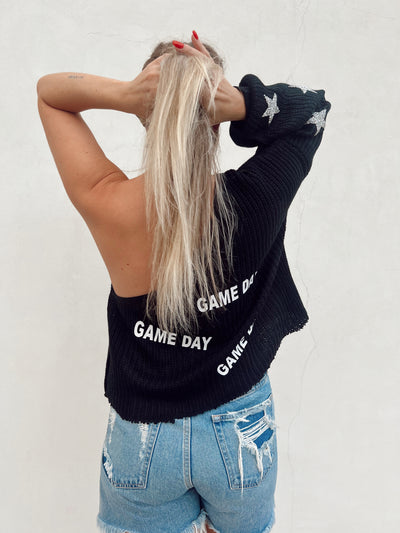 Game Day One-Shoulder Sweater